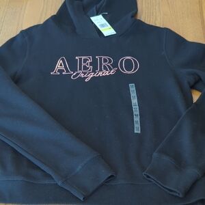 Aeropostale Black Hoodie with Pink Logo
